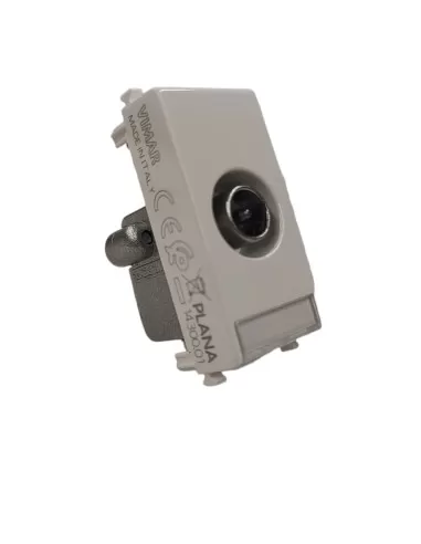 Vimar 14300.01 1Db TV Socket with White Male Connector Plana